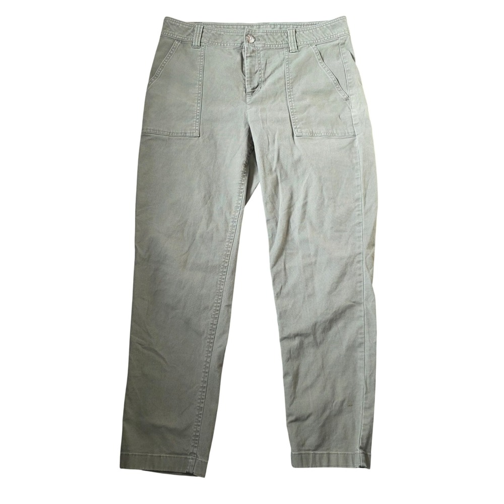 Eddie Bauer Legend Wash Relaxed Fit Womens Sage Green Straight  leg Pants Size 8